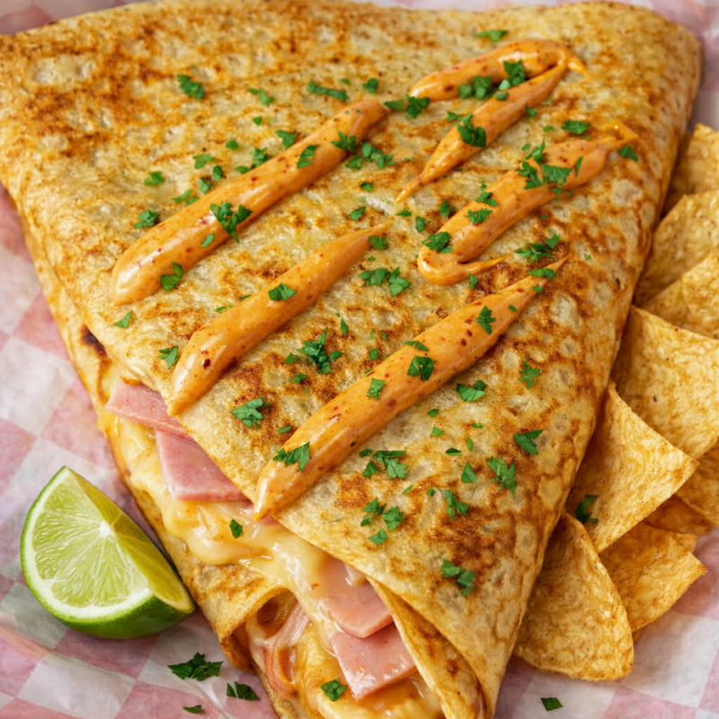Crepa Queso y Jamón
