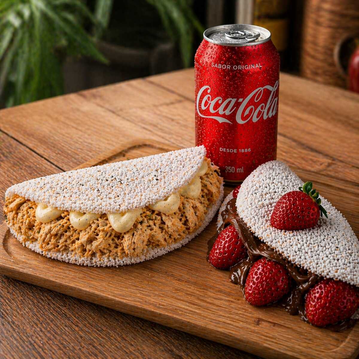 Delicioso Combo de Tapioca Salgada + Tapioca Doce 100 % Artesanal.
Vários sabores.
Doce; Morango; Nutella; Banana; Uva; Frango; Queijo; Cream Cheease; Requeijão; Catupiry; Cheddar; Tapioca; Salgada; Artesanal; Gourmet;
Chocolate; Creme de Ninho; Doce de Leite; Morango; Banana; Chocolate Branco; Leite Condensado; Beijinho; Sensação; Nutella; Uva Verde; Crem Cheease; Queijo;