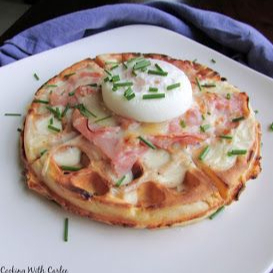 Waffle Pizza Jamón