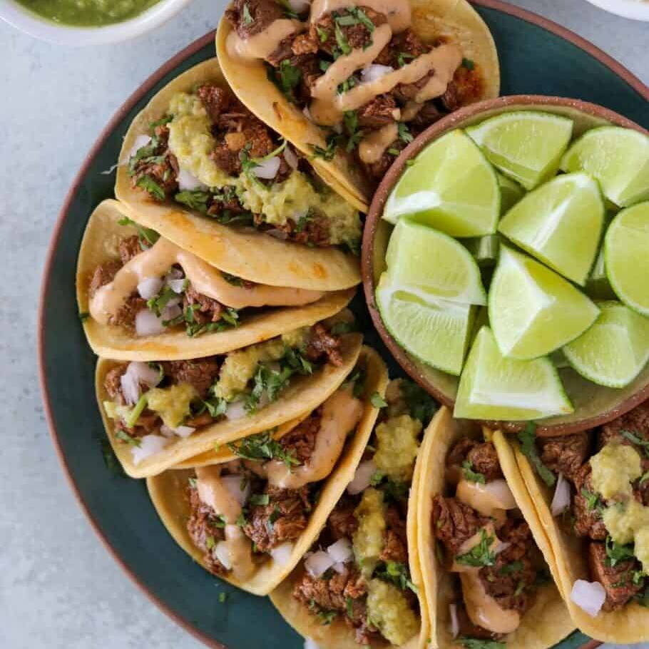 Taco de Chuleta tortilla de harina