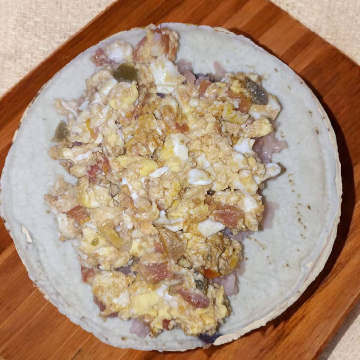 Taco de Huevo a la Mexicana Picante