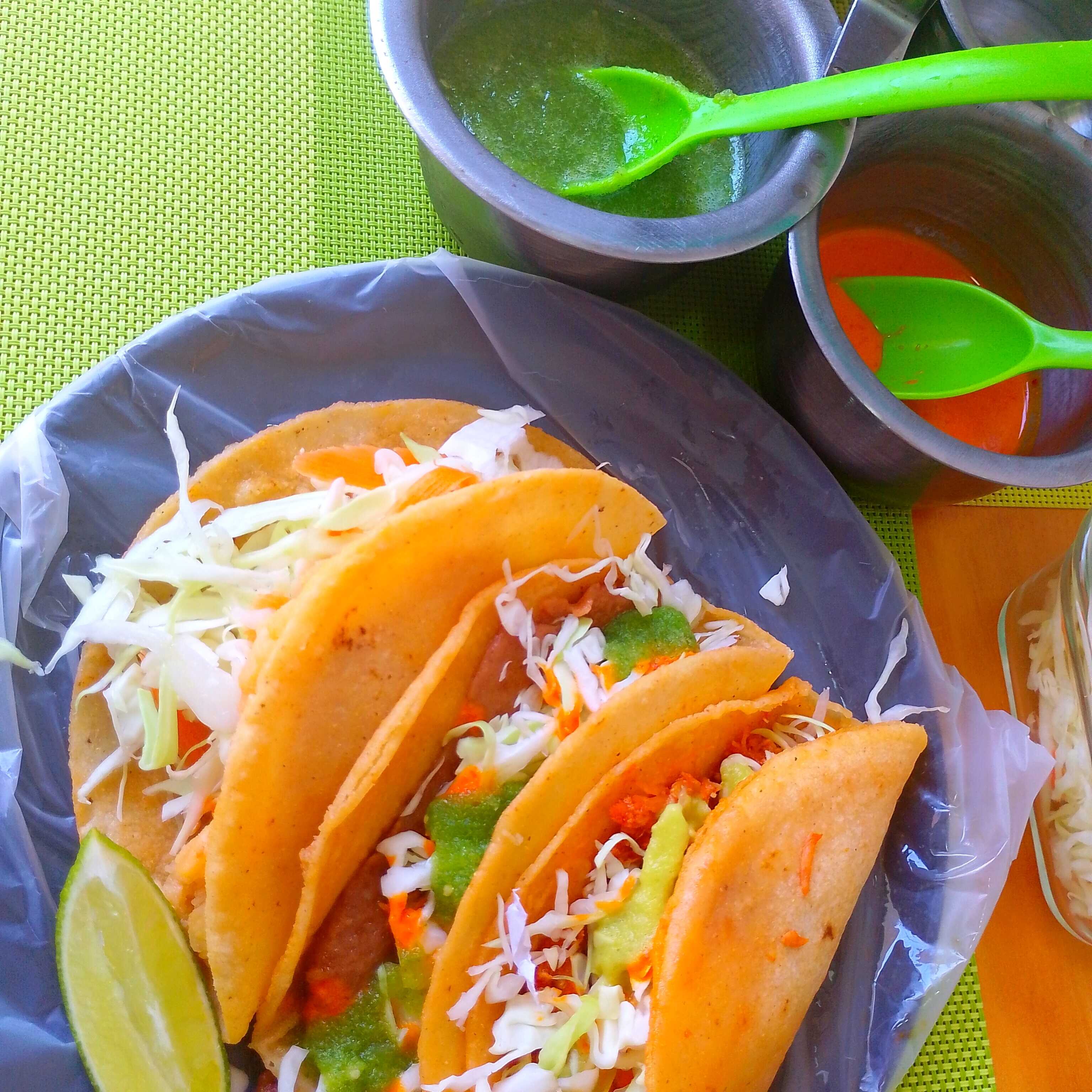 5 Tacos de Chicharron