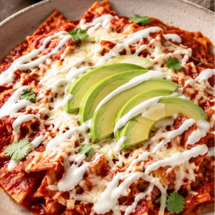 Chilaquiles Rojos Suizos