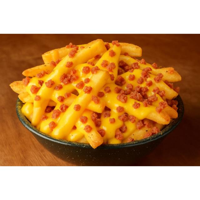 PAPAS QUESO Y TOCINO