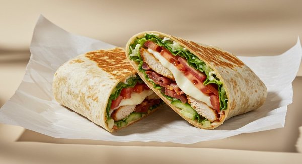 Wrap de pollo y tocineta