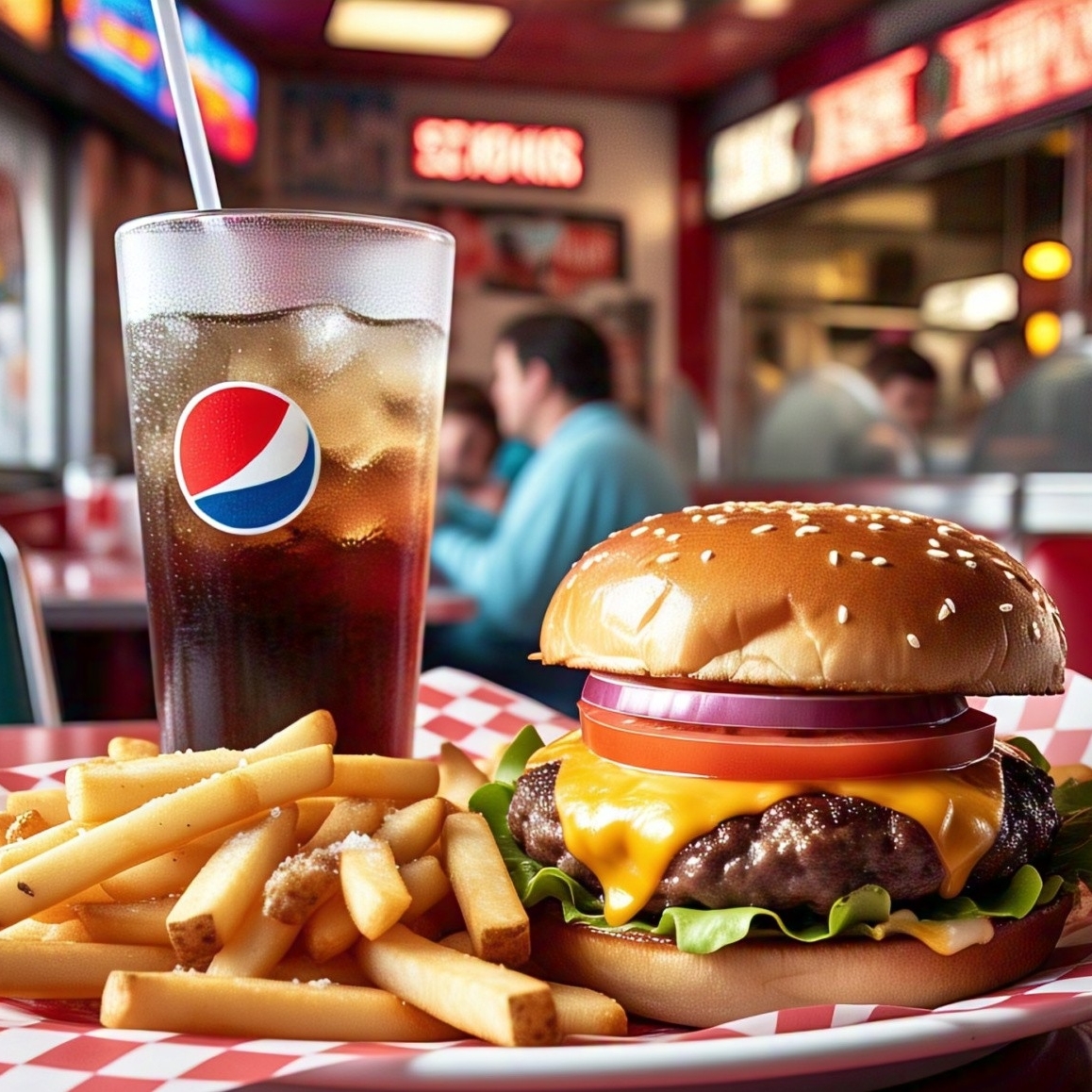 Hamburguesa Tocineta+Refresco