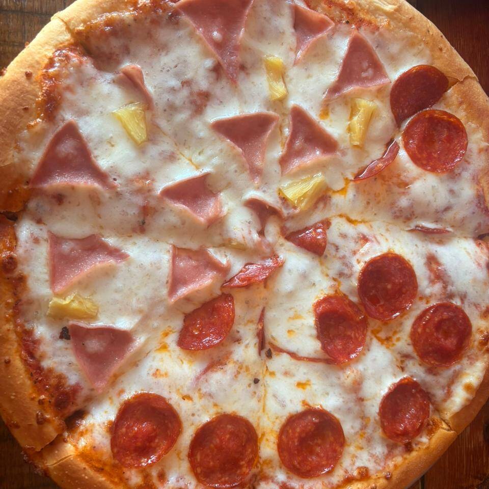 2 Pizzas Clasicas Grandes ( Peperoni y Hawaiana )