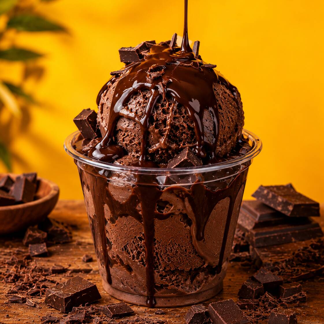 Para os apaixonados por chocolate! 300ml de Sorvete de chocolate super cremoso, finalizado com uma generosa cobertura de chocolate quente. Uma explosão de sabor do primeiro ao último colherada!