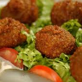 6 bolinha de falafel com 1 pasta de alho