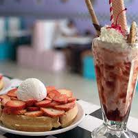 Waffle con Malteada
