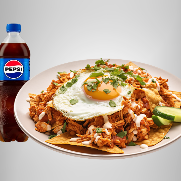 Chilaquiles para 4 + Bebidas