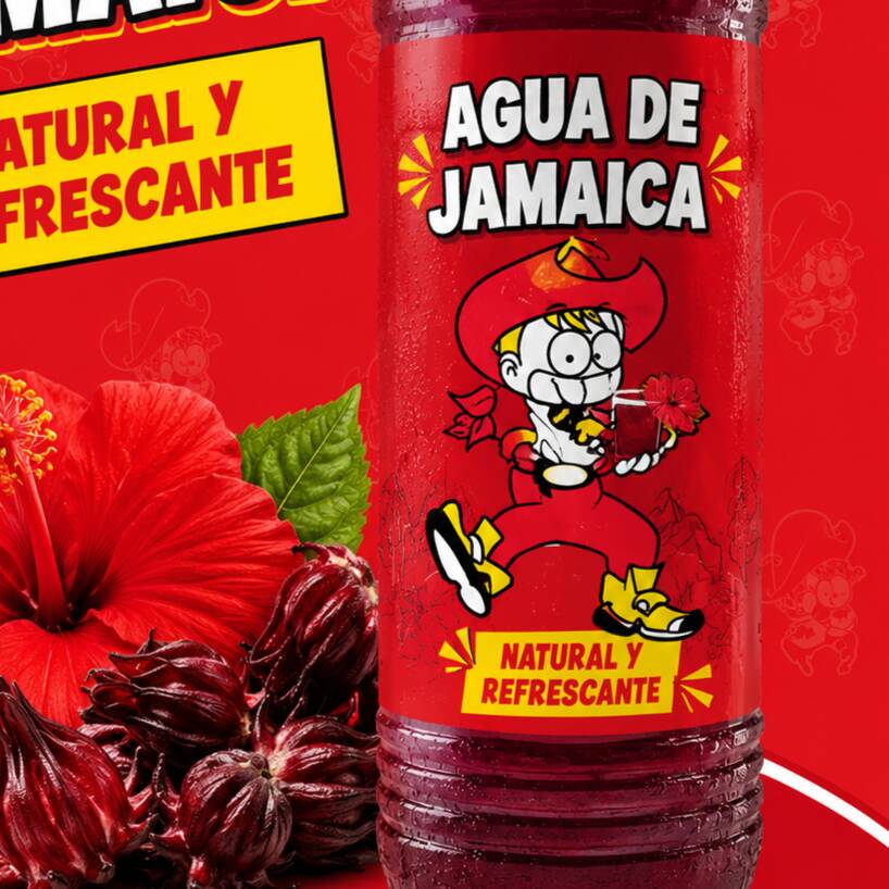 Agua de Jamaica 500 Ml