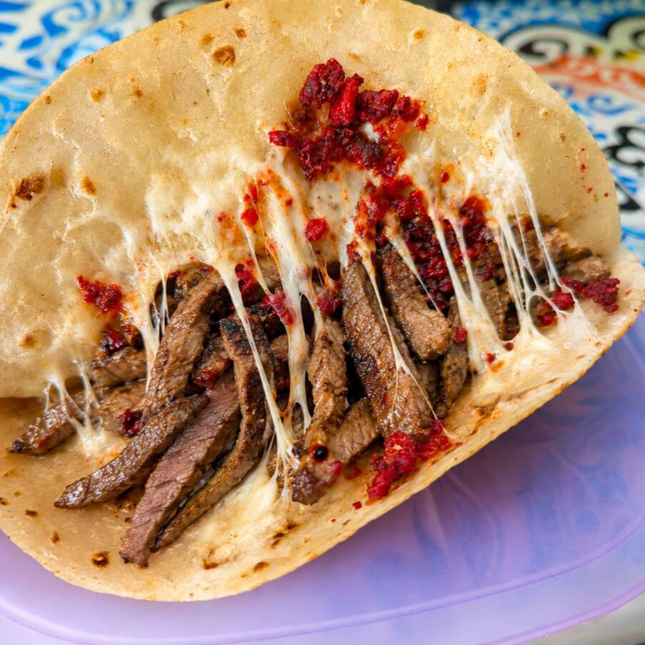 Quesadilla Plana de Asada