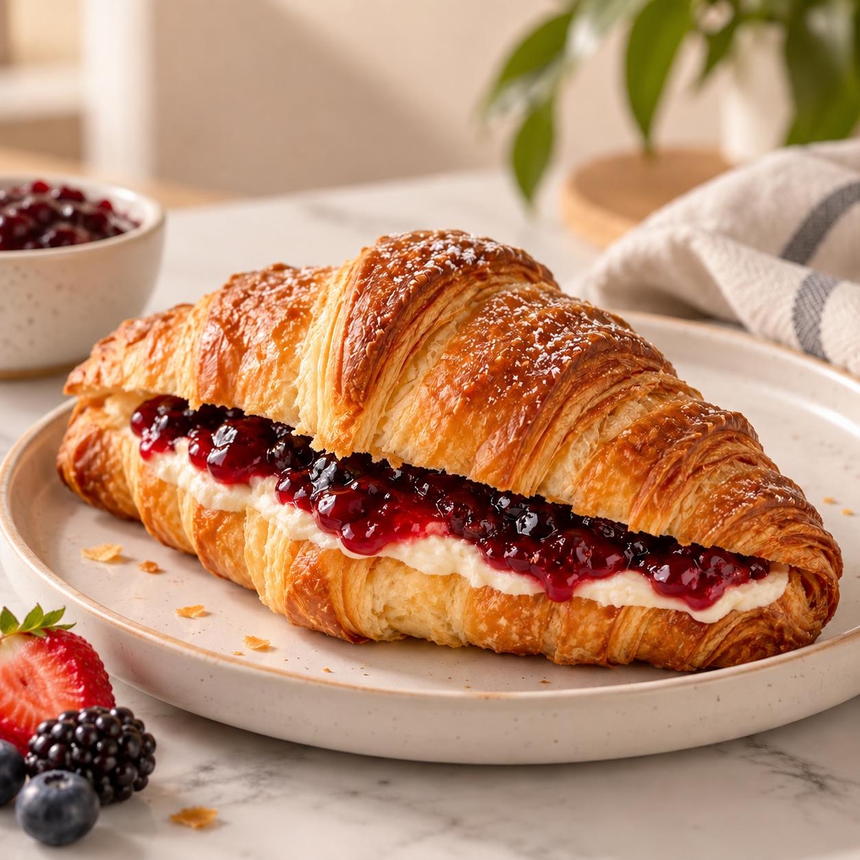 Croissant Berry Cream
