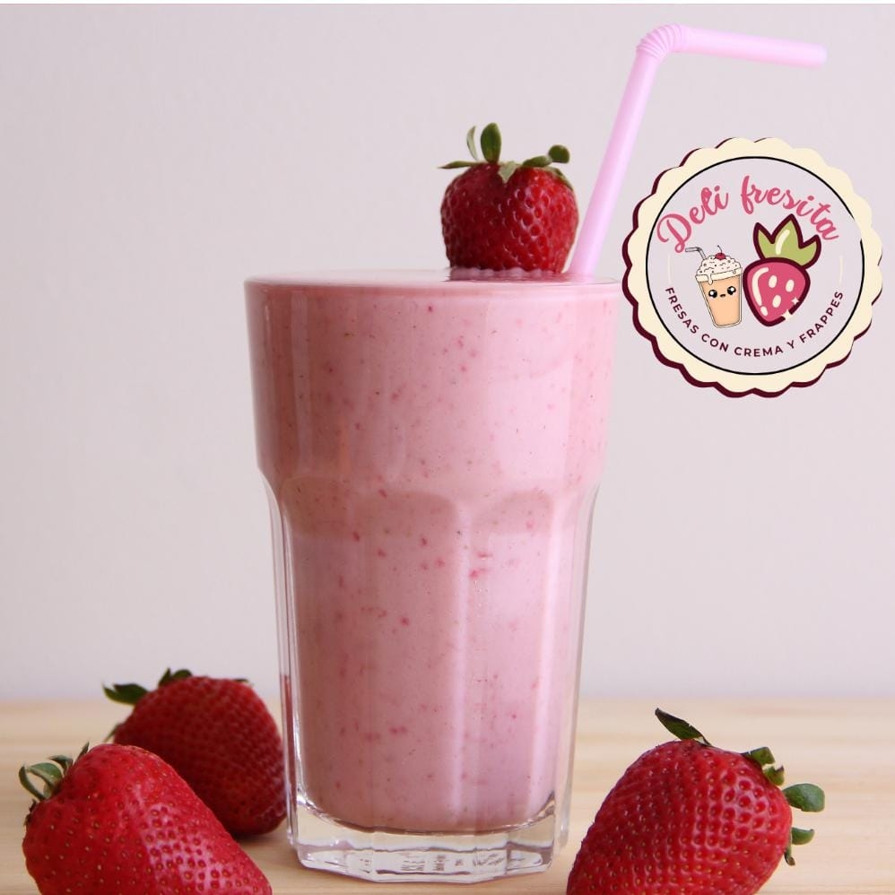 Licuado de Fresa Natural con Leche