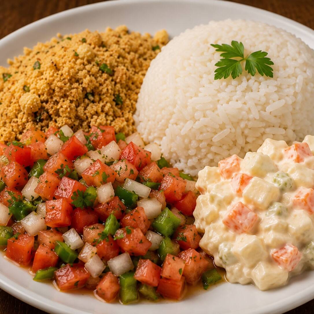 (Espeto + Molho + Farofa + Arroz + Maionese)