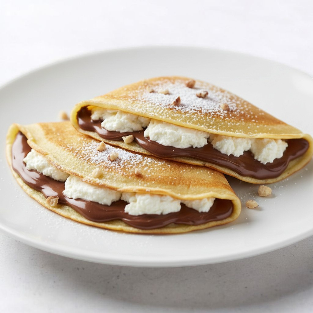 Crepas con Nutella y Queso Philadelphia