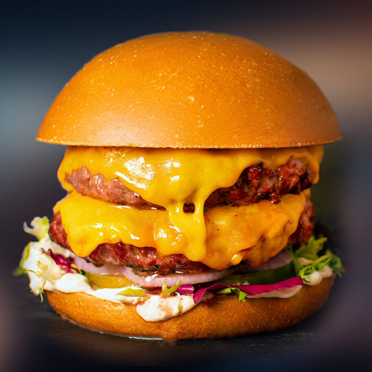 ChesseBurger Doble y Papas