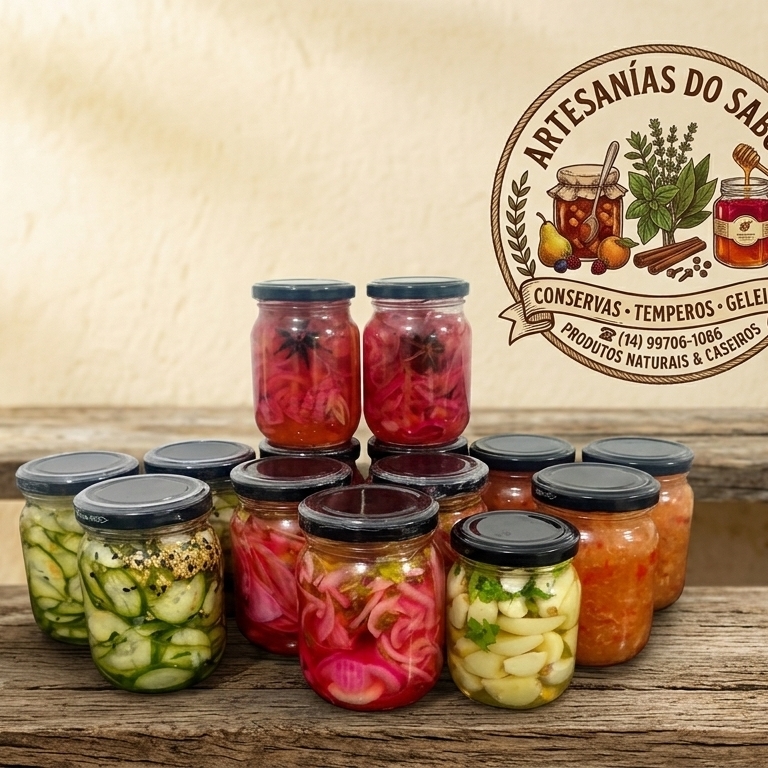 Pote de 267 ml.
Pepinos fatiados em conserva agridoce, com gergelim.