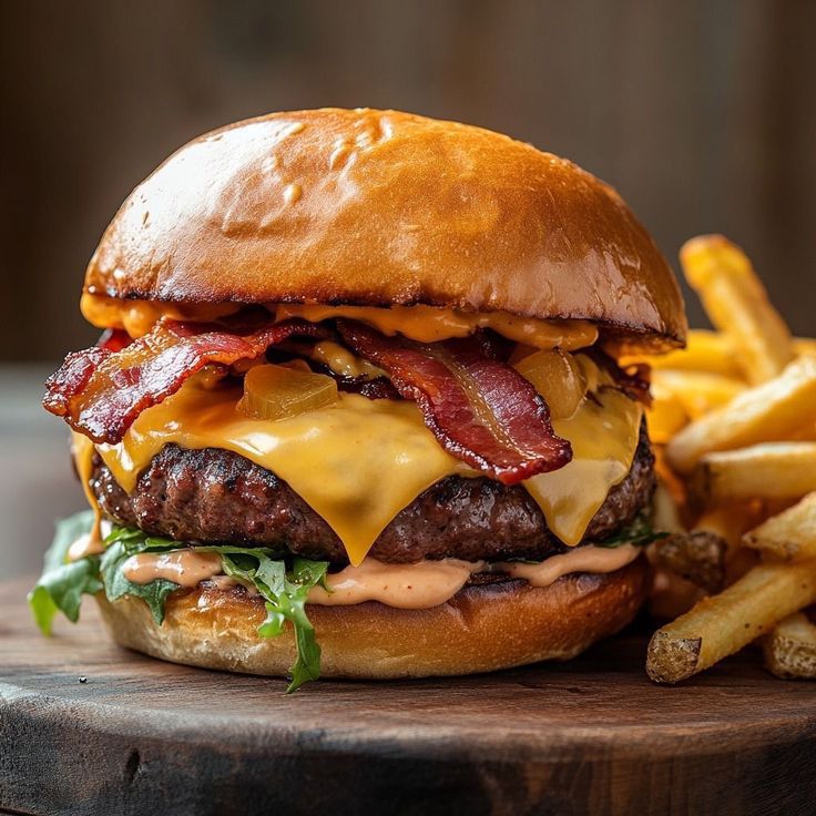 HAMBURGUESA LA FIERA + PAPAS