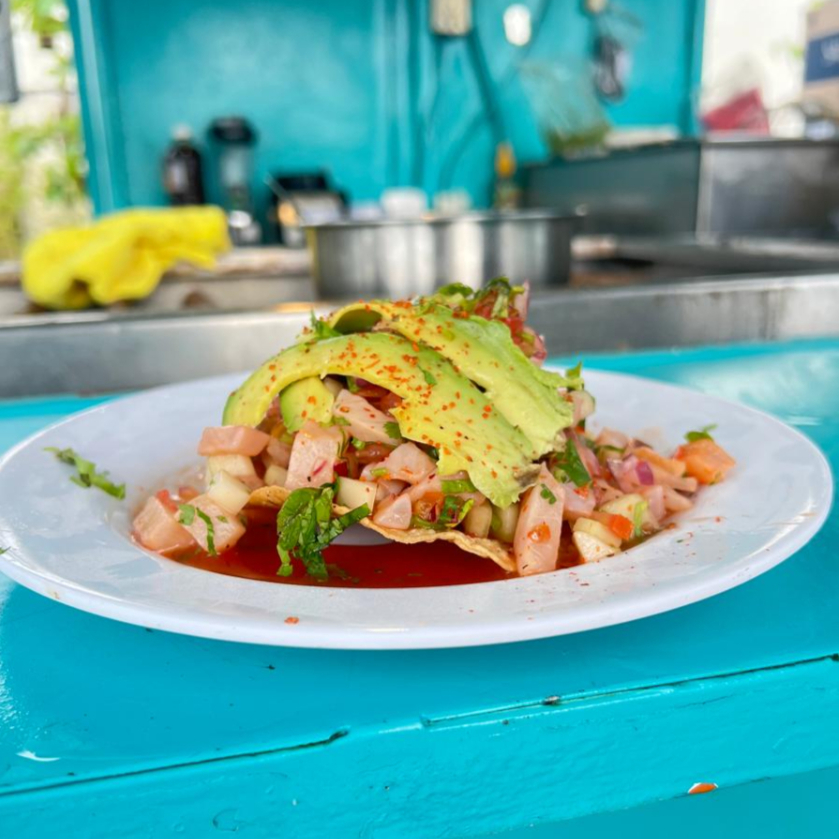Tostada de Ceviche de Pescado
