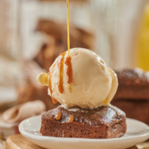 Fit Brownie con Helado