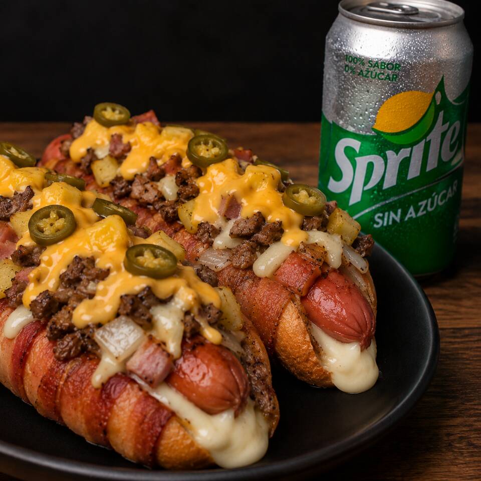 2 hotdogs carnudos+ refresco 🔥🥤