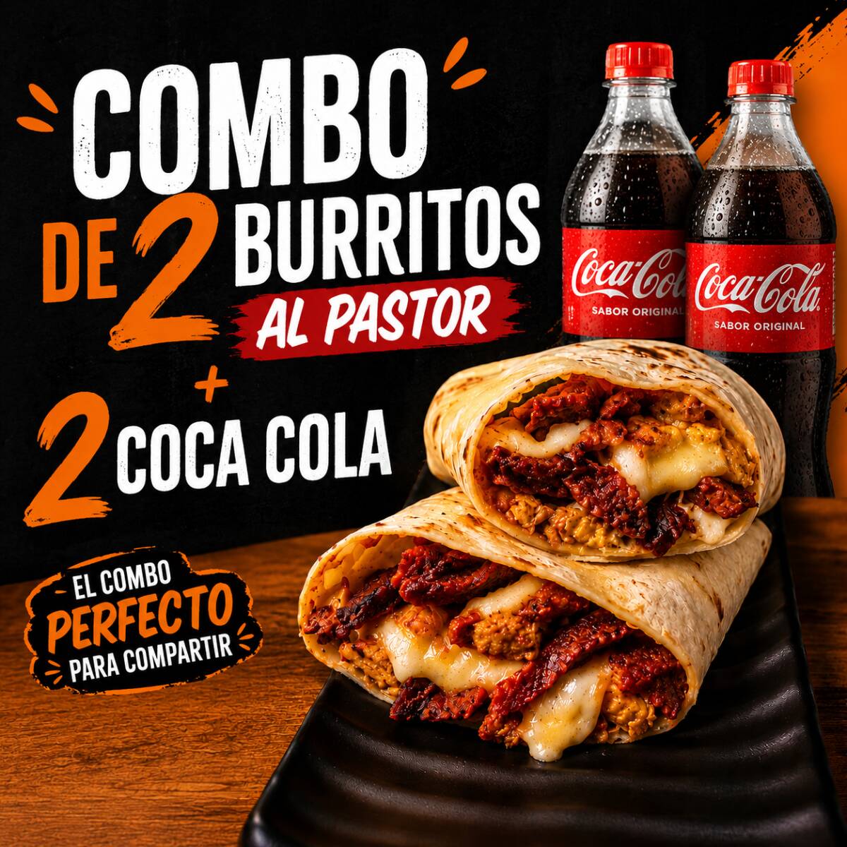 Combo 2 Burritos y 2 Bebidas