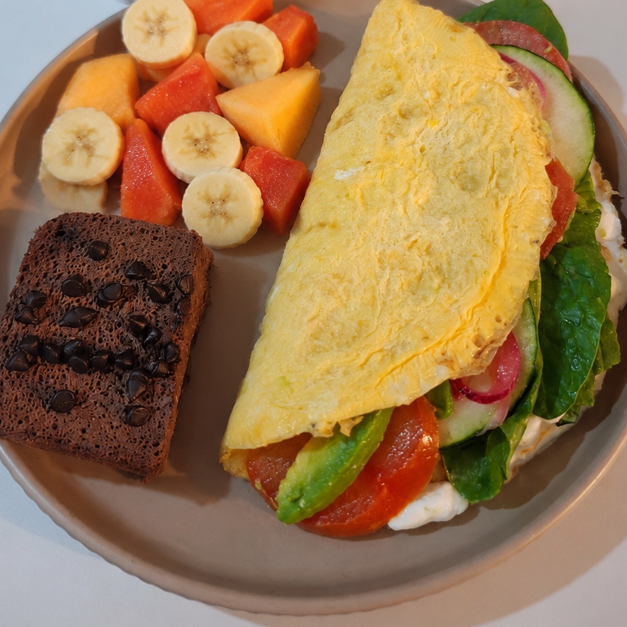 Omelette con Vegetales Frescos