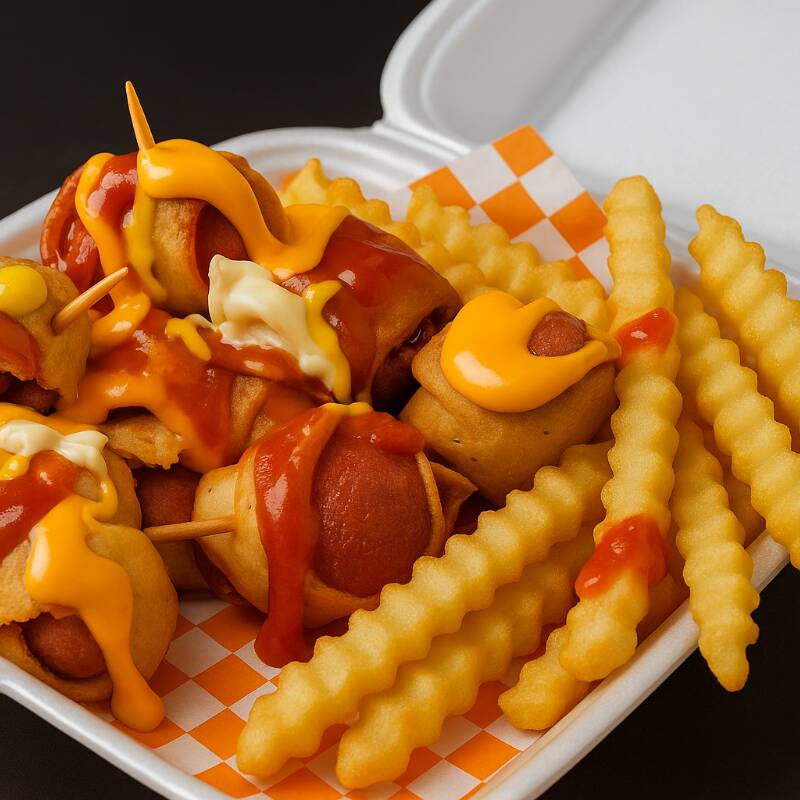 Salchitacos con Papas