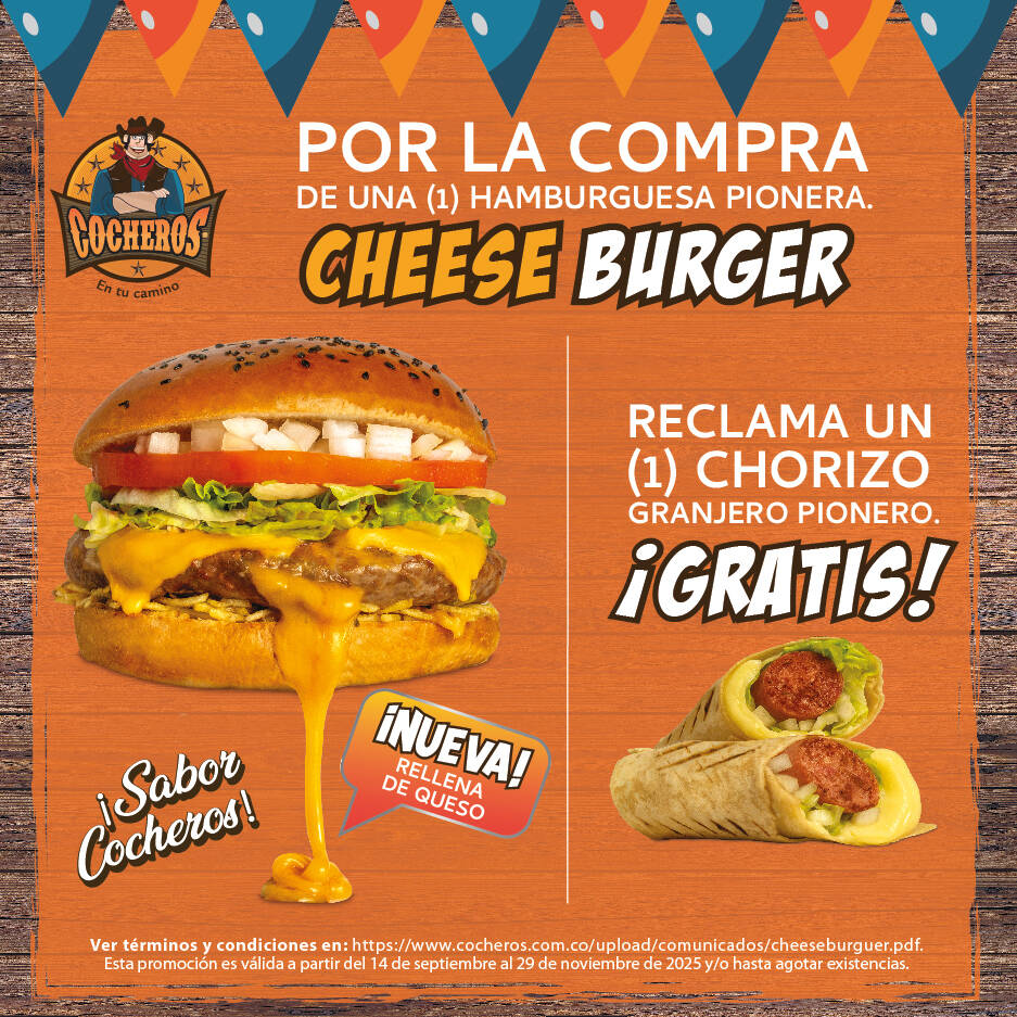 Cheese Burguer + Chorizo Granjero Pionero