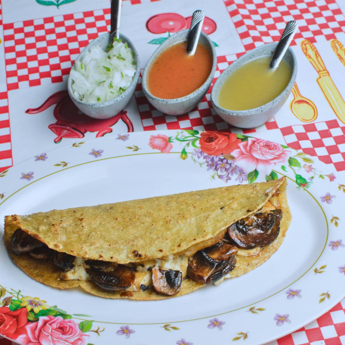 Quesadilla de Champiñones al Comal