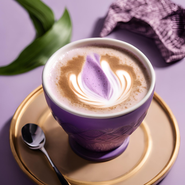 Latte Caliente de Taro