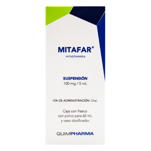 Mitafar (Nitazoxanida)100mg/5 Ml Suspensión Frasco