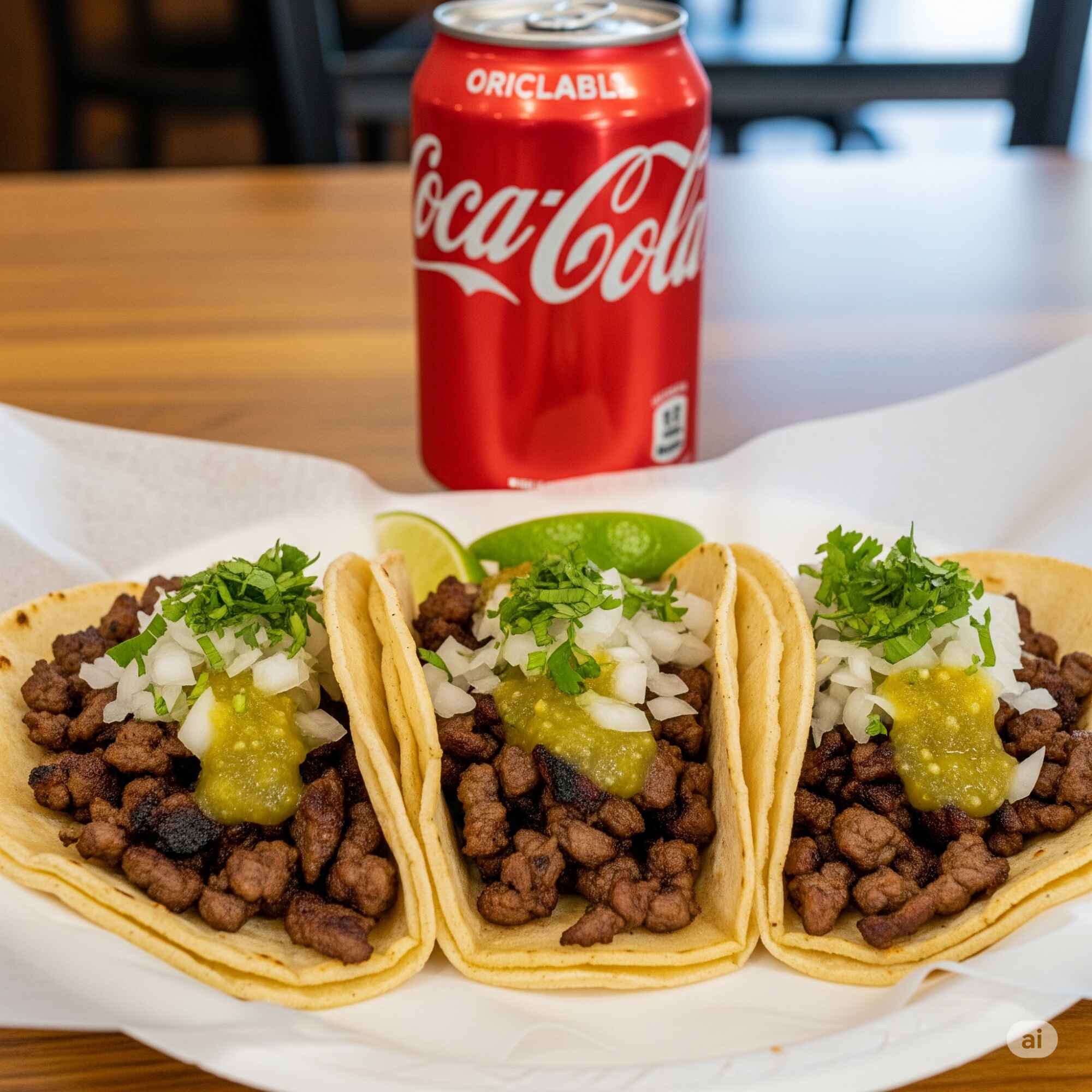 3 Tacos y una Coca cola