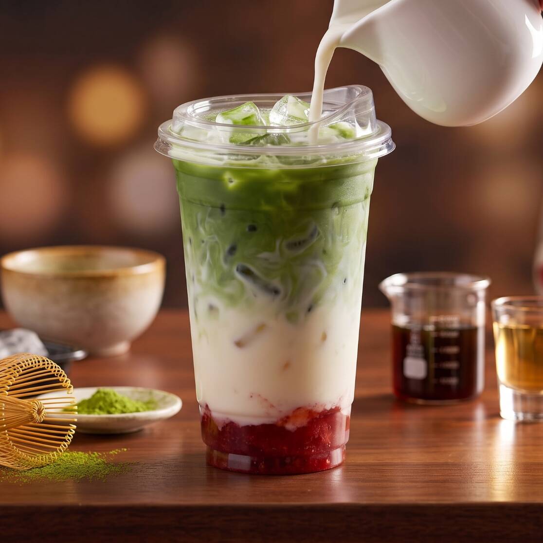 Strawberry Matcha Latte - 500 ml