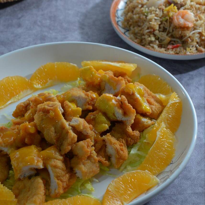 Pollo en Salsa Naranja