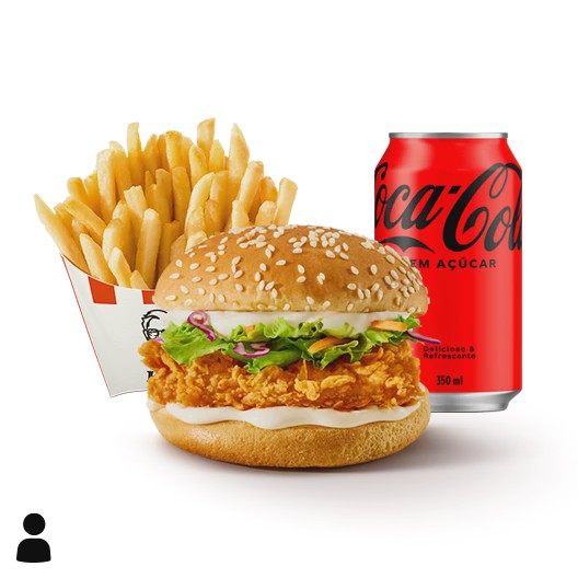 Crunch Chicken + Batata Média + Bebida