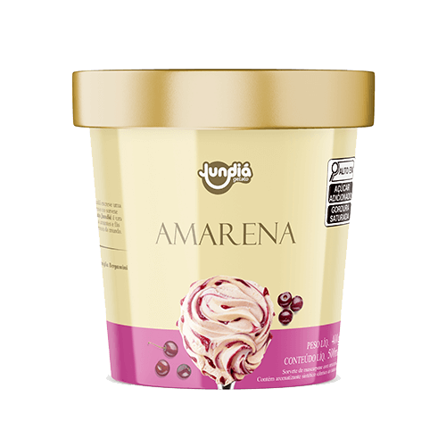 elato cremoso de mascarpone em um encontro perfeito com a leve acidez dos pedaços de amarena em calda.