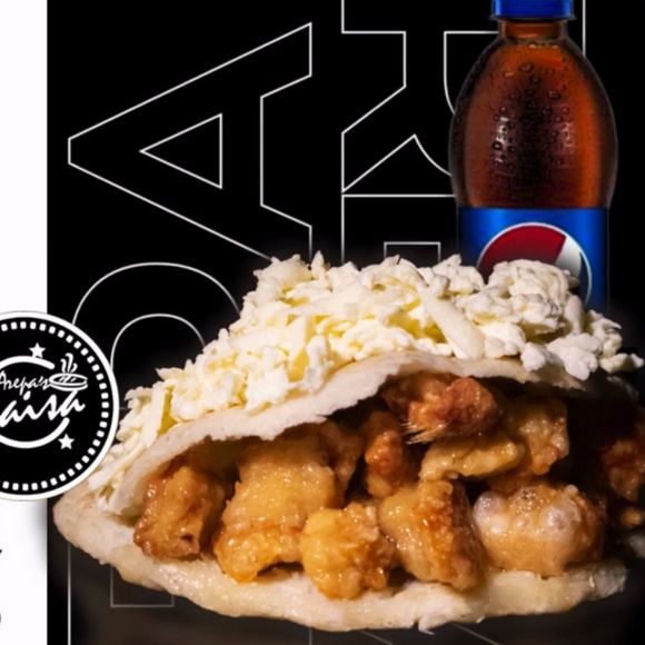 Combo Arepa Chicharron y Queso