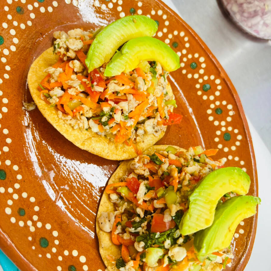 Tostada de Ceviche Molido