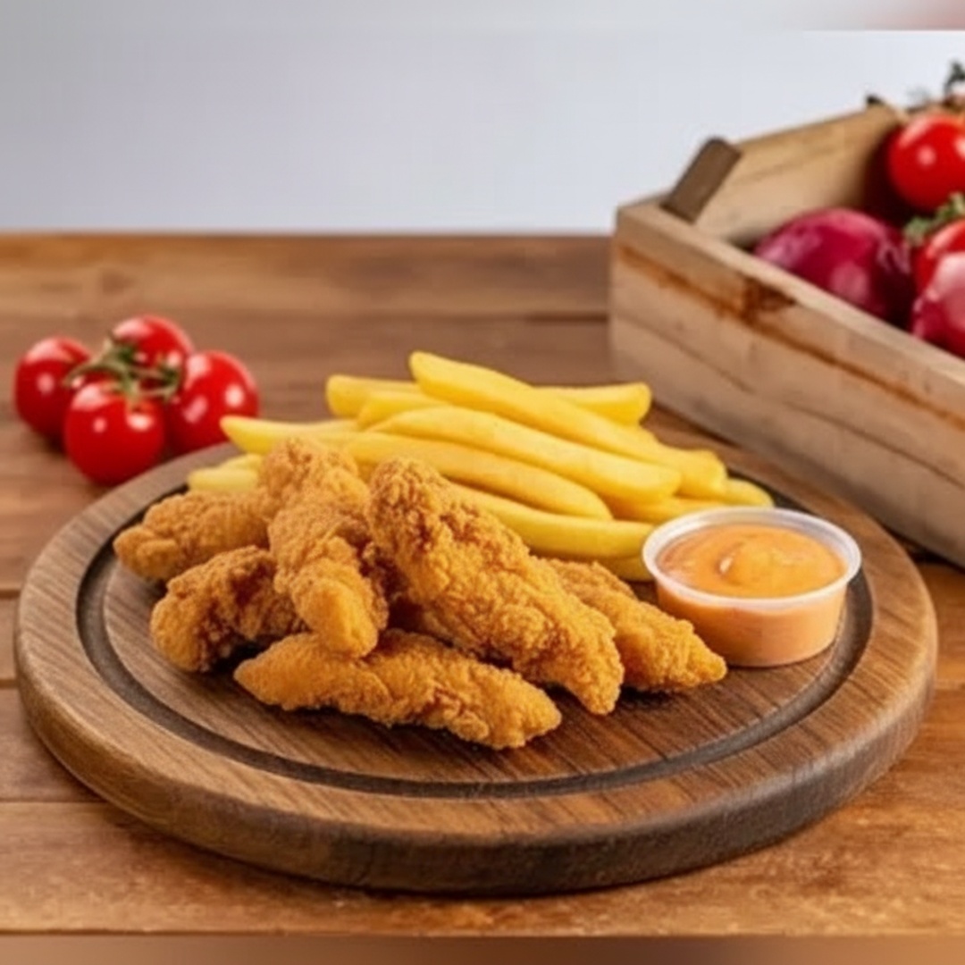 Escolha 1 ou 2 dos melhores cortes do Frango. Eles são temperados com a exclusiva receita do Lugui e fritos na temperatura ideal para que ele fique sequinho e crocante, acompanhada com uma porção batata frita nevada por cima da sua porção. Para 2 pessoas. Acompanha 1 molho.