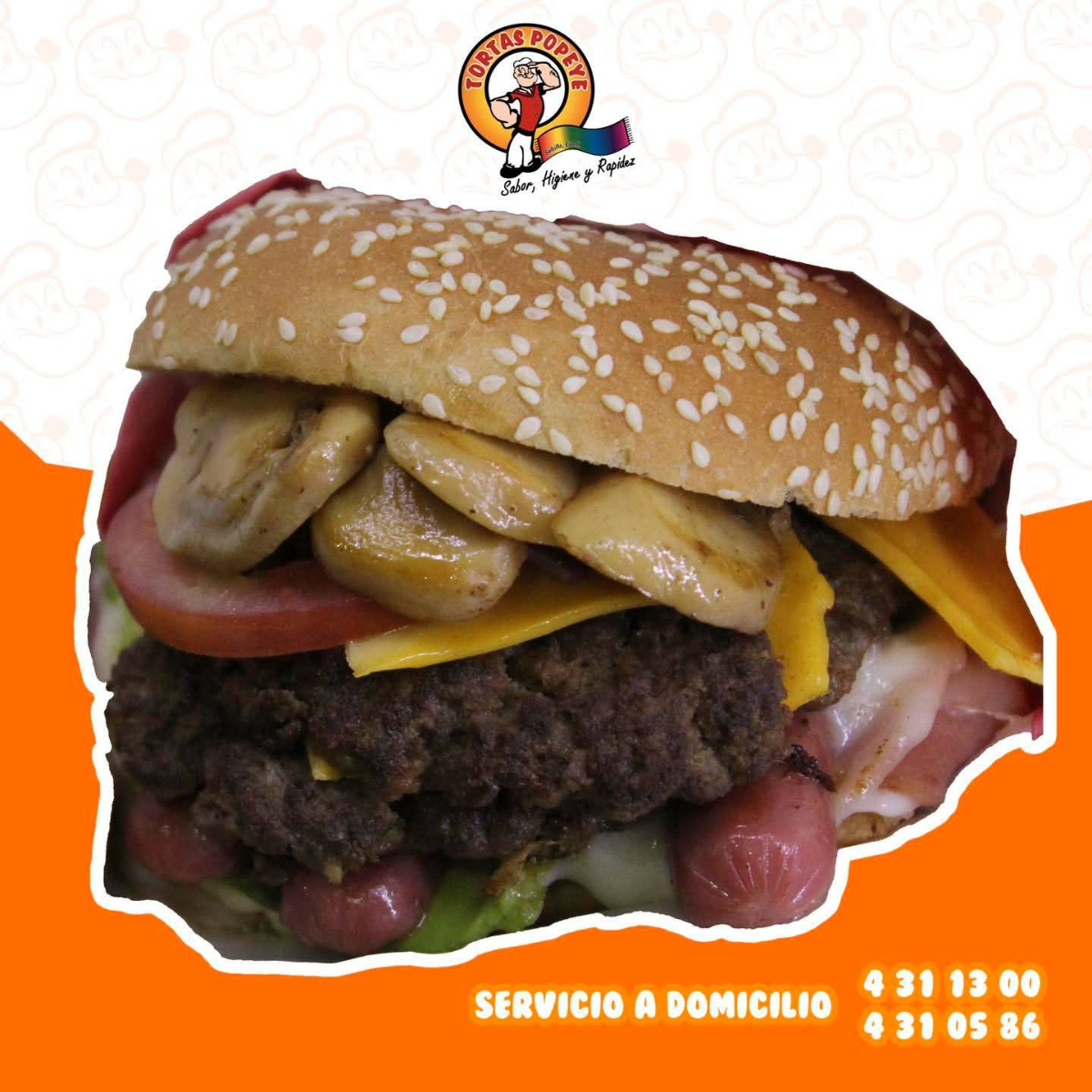 HAMBURGUESA C/ CHAMPIÑONES