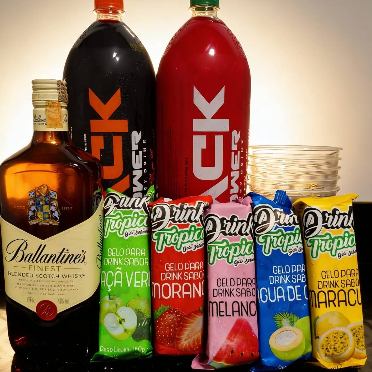 Combo Ballantine’S – Bem Gelado
Estilo, sabor e praticidade no seu rolê!
1x Whisky Ballantine’s 100% Original – 750ml (bem gelado)
2x Energéticos – 2 Litros cada (1 a mais que a concorrência!)
5x Gelo saborizado – 200ml cada (total: 1l – sabores variados)
5x Copos descartáveis – 770ml cada
️ Tudo bem gelado e pronto para o consumo imediato!
Perfeito para festas, encontros ou curtir com os amigos!