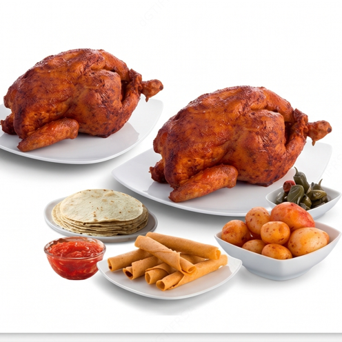 2 Pollos, Papas, Flautas y Más