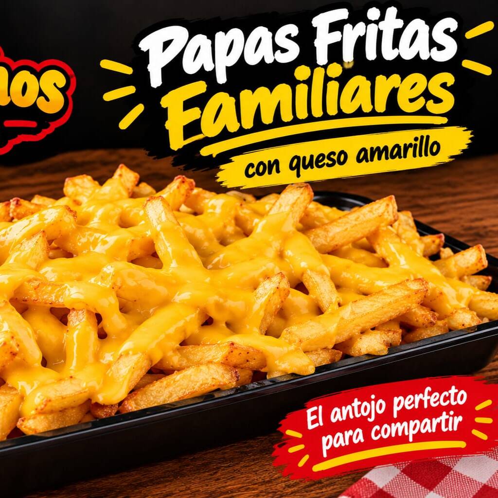 Papas Fritas Familiares con Queso