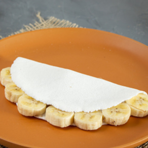 Tapioca, banana e leite condensado