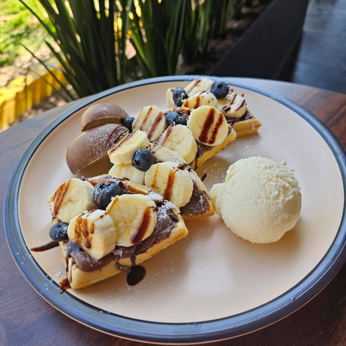 Waffle Nutella Plátano
