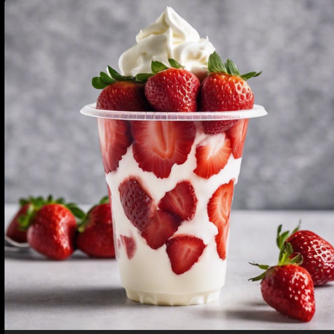 Fresas con crema casera