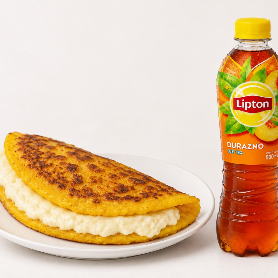Cachapa Venezolana +lipton de Durazno